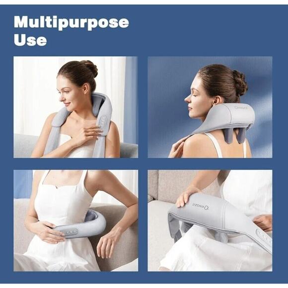 Neck Massager w/ Heat, Cordless, Deep Tissue 4D Expert Kneading Massage, Shiatsu - Picture 6 of 7
